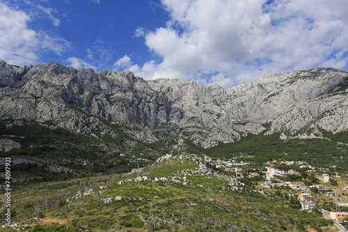 Fototapeta Naklejka Na Ścianę i Meble -  Mountain above Makarska in Croatia