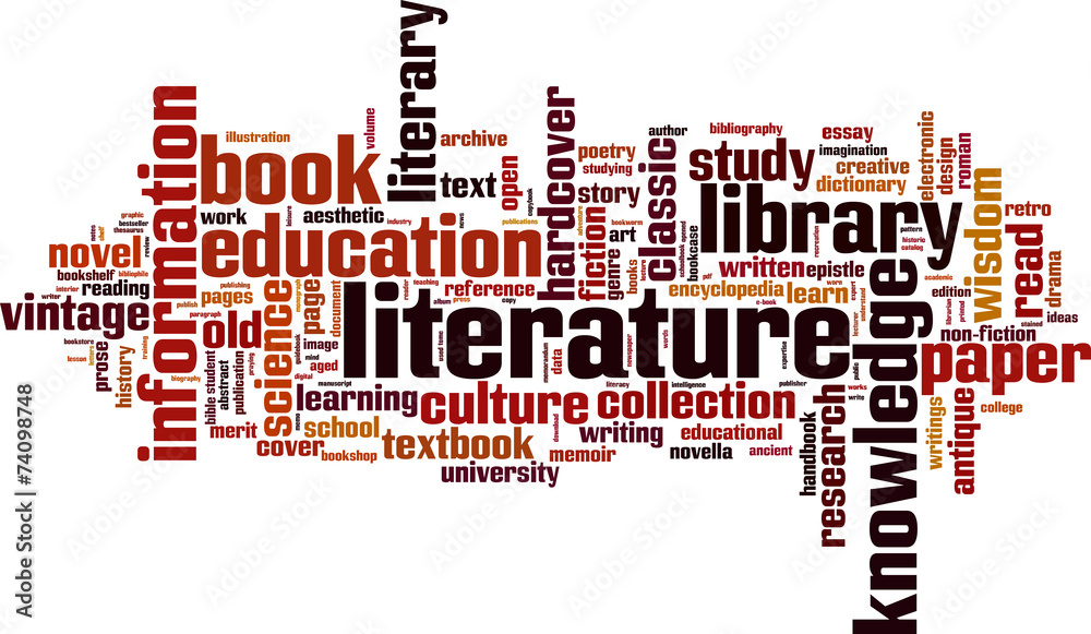 Literature word cloud concept. Vector illustration Literature word cloud concept. Vector illustration