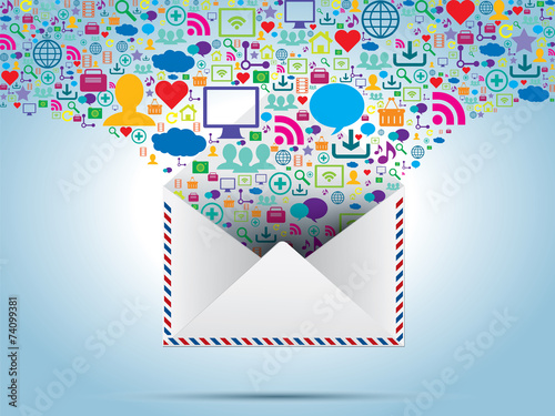 communication and file sharing by e-mail message