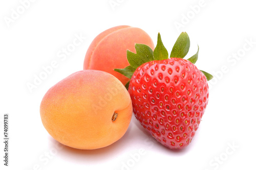 Strawberry and apricots