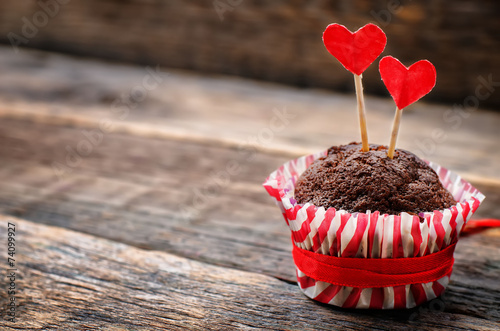 chocolate muffins for Valentine's day