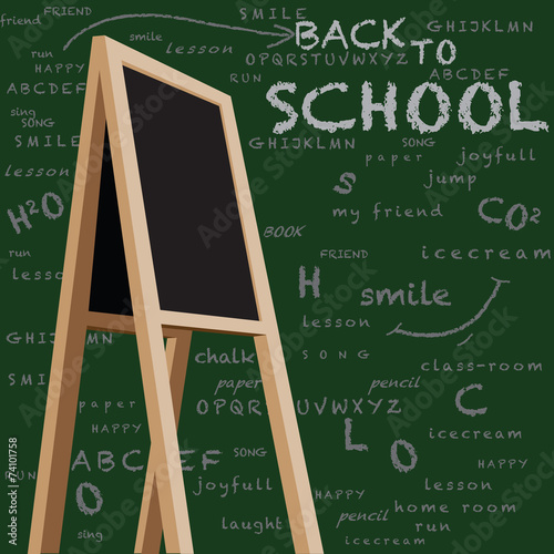 Storefront chalkboard back to school