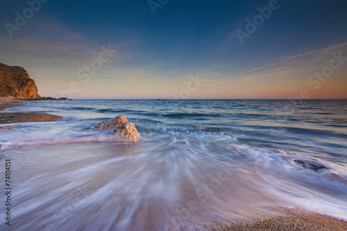 Serene South Dorset Beach and Sea at Sunset