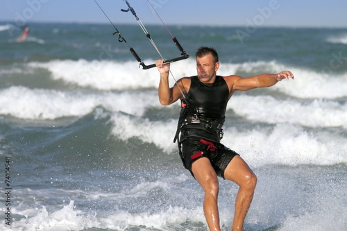 Kite surfer, Cullera beach, Valencia, Spain