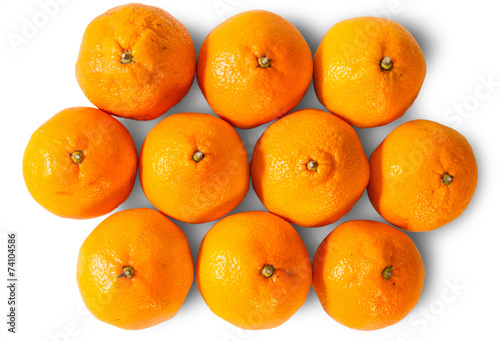 Ripe Juicy Orange Tangerines