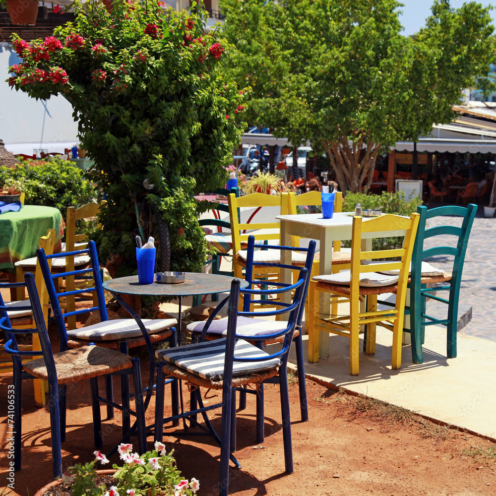 Outdoor restaurant, Greece