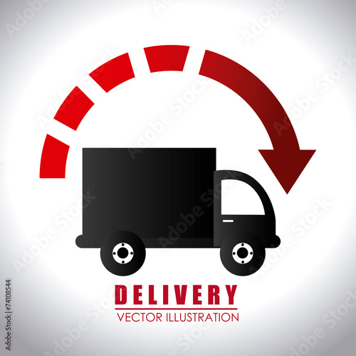 Delivery design over white background vector illustration