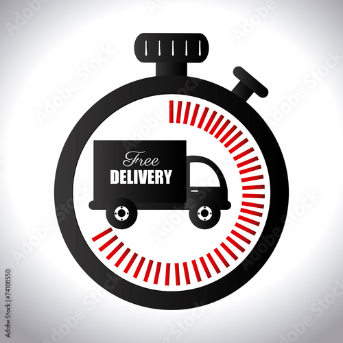 Delivery design over white background vector illustration