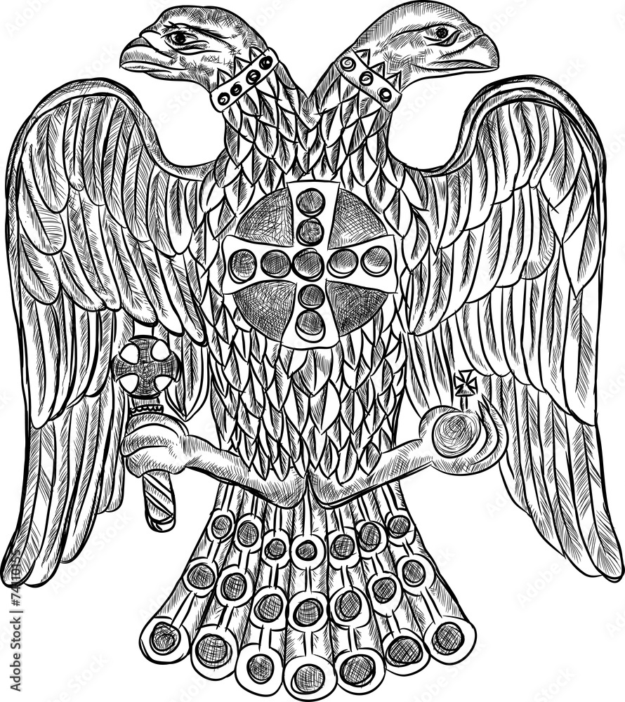 Obraz premium Byzantine double headed eagle