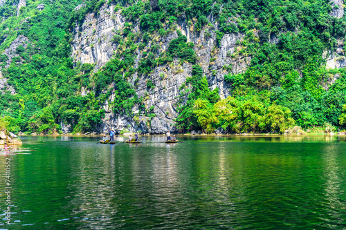 Beauty of landscape inside Trang An Natural Reserve, Ninh Binh, Vietnam