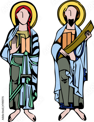 Saint figure. Vector illustration