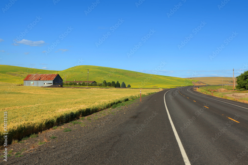 Rural drive in Washington state