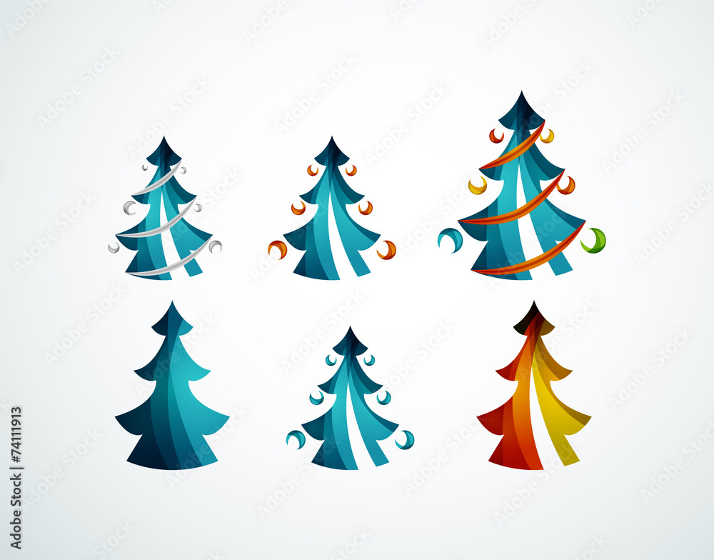Christmas tree geometric design Christmas tree geometric design