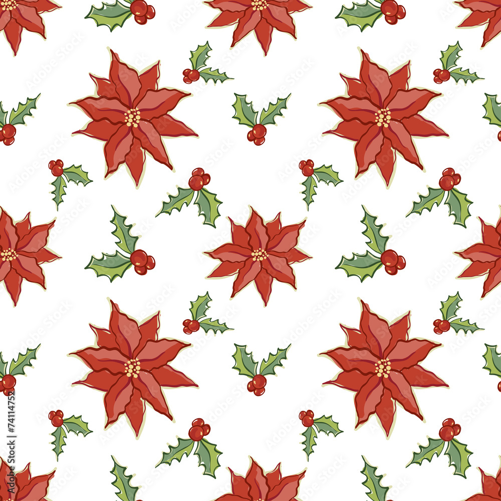 Christmas pattern red Christmas pattern red