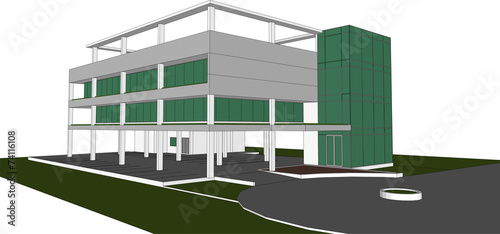 sketch design of buiding,vector