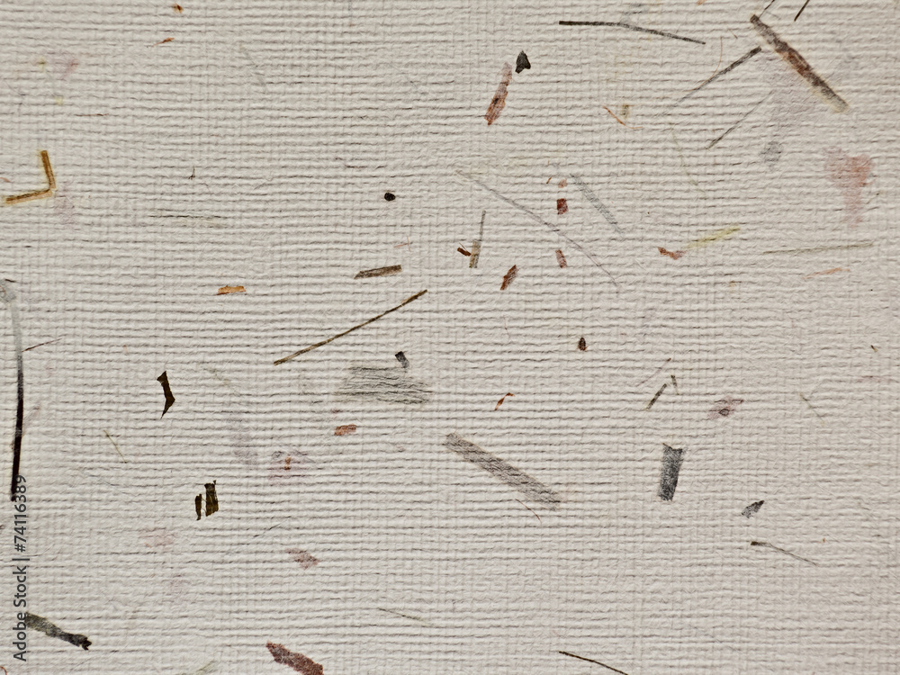 Handmade beige rice paper texture as background.