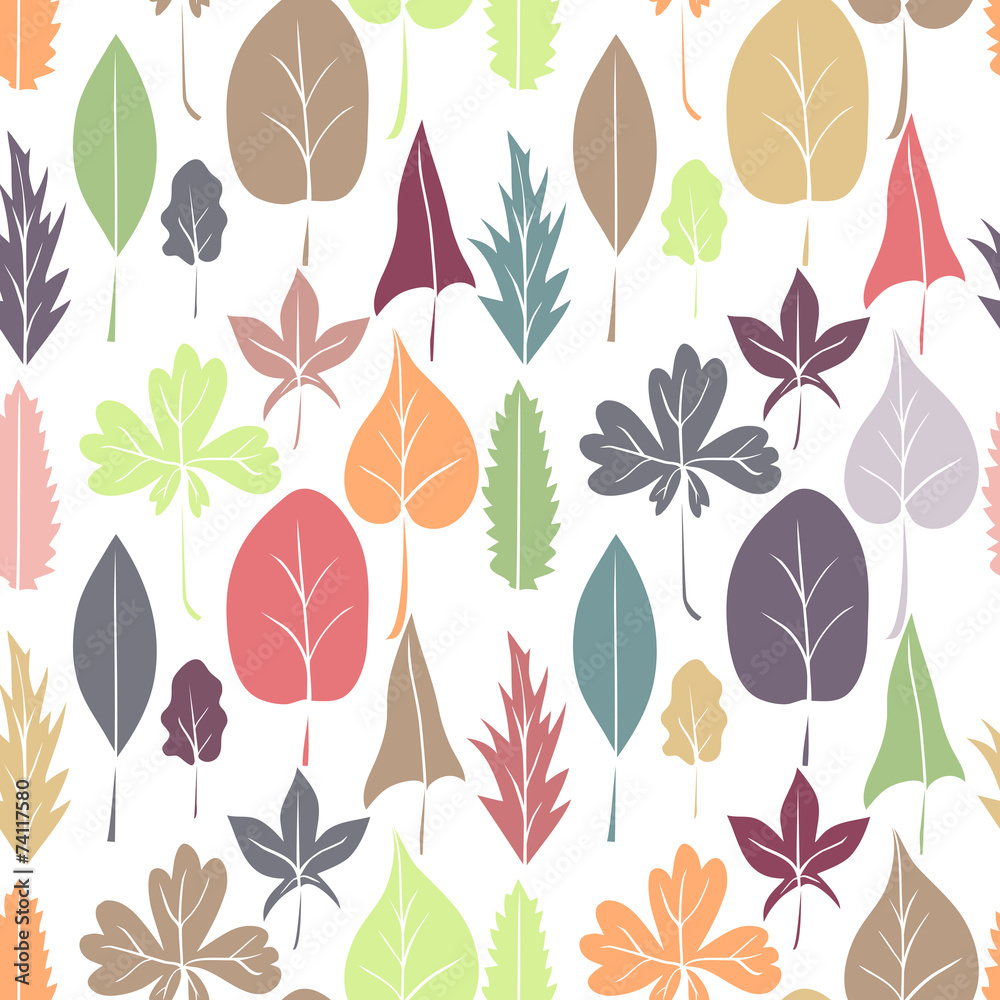 vector seamless pattern with leaves vector seamless pattern with leaves