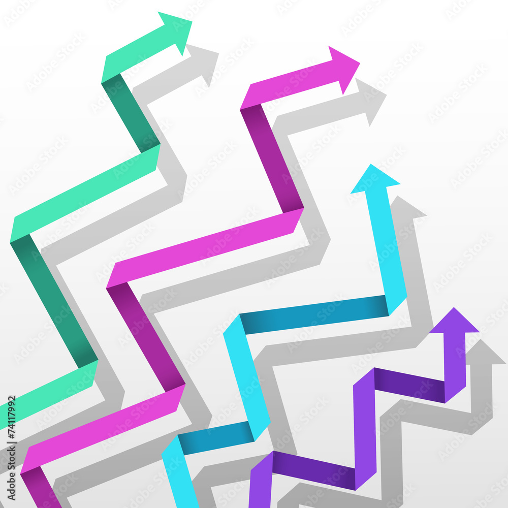 Colorful paper arrows Colorful paper arrows