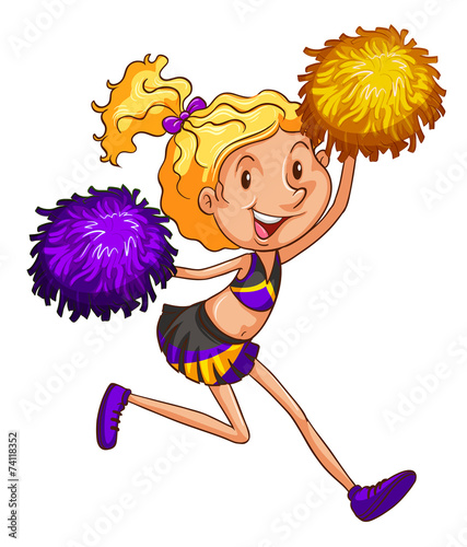 An energetic cheerleader