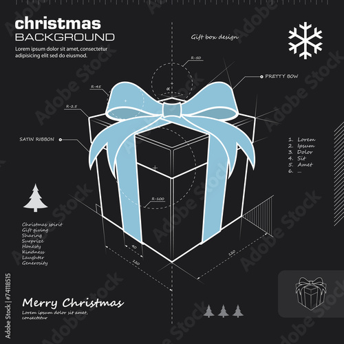 Gift box design vector background