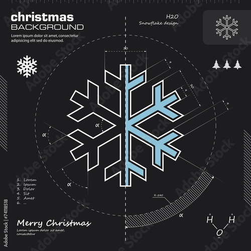 Snowflake design vector background