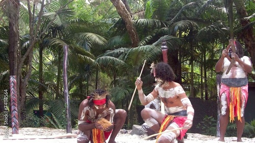 Aboriginal culture show in Queensland, Australia photo