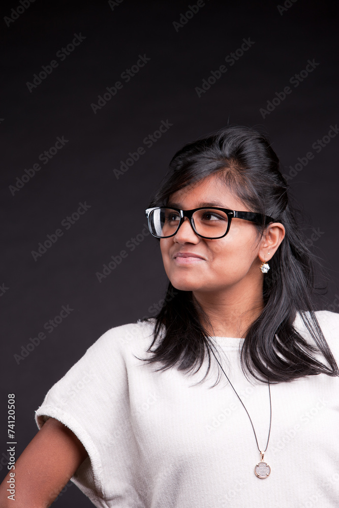 indian proud girl with glasses indian proud girl with glasses