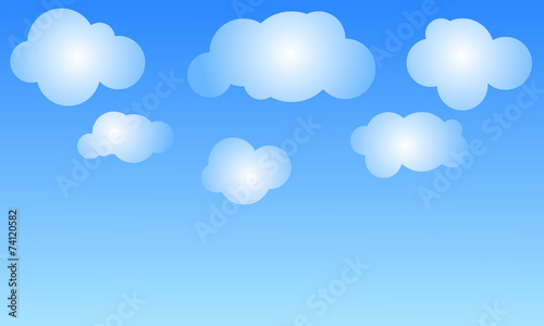 clouds in a blue sky. Sky background