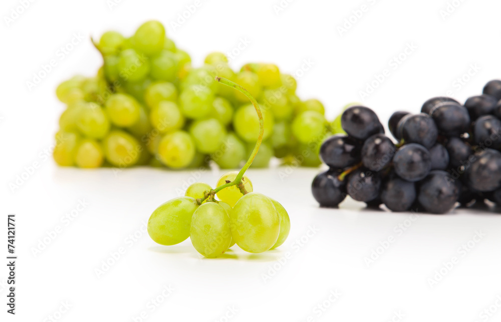 Green and red grapes