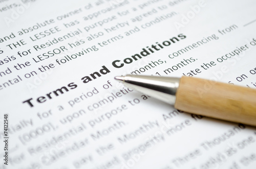 Terms and conditions photo
