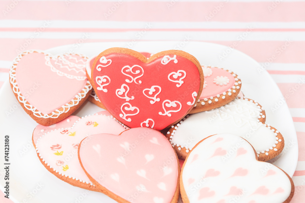 heart cookies and presents heart cookies and presents
