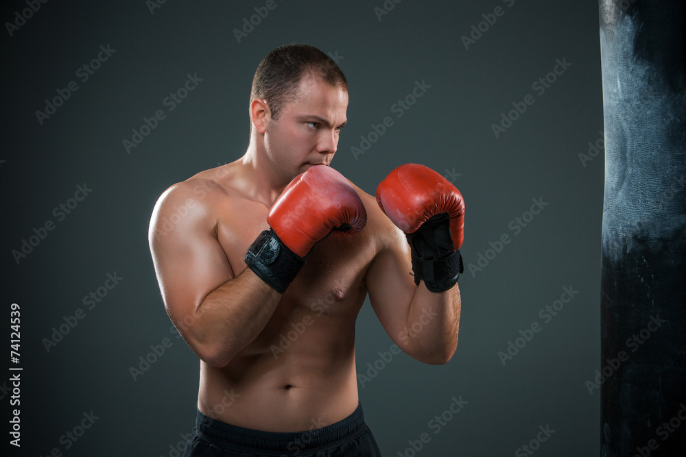 Young Boxer boxing