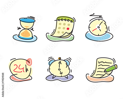 Time and date icons
