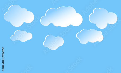 clouds in a blue sky. Sky background