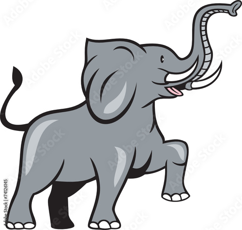 Elephant Marching Prancing Cartoon