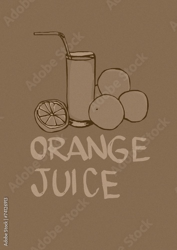 Orange juice vintage photo