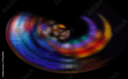 Tableau sur toile Abstract luminous cloud as Hi-tech Fantasy or Futuristic Object