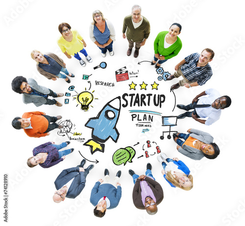 Start Up Business Launch Success People Group Concept