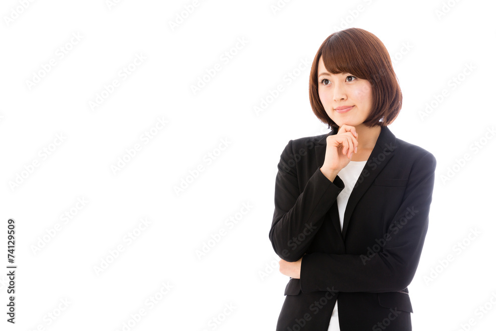 asian businesswoman on white background asian businesswoman on white background