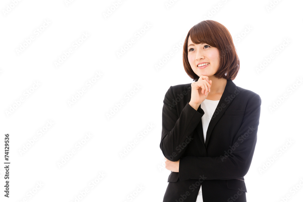 asian businesswoman on white background asian businesswoman on white background