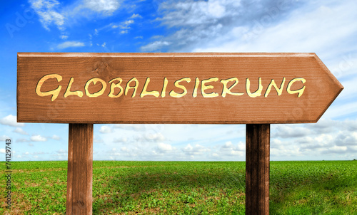 Strassenschild 30 - Globalisierung