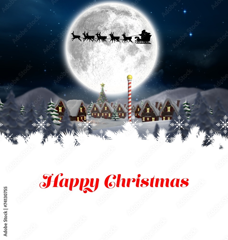 Fototapeta premium Composite image of happy christmas