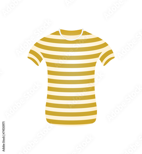 Striped t-shirt in brown and white design