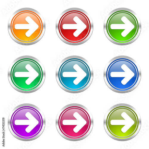 Free Download arrow colorful vector icons set - GFXLoad