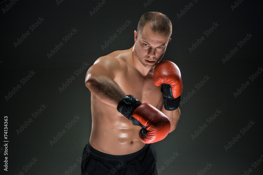 Young Boxer boxing
