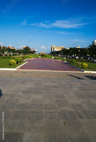 Jardin public Phnom Penh Cambodge