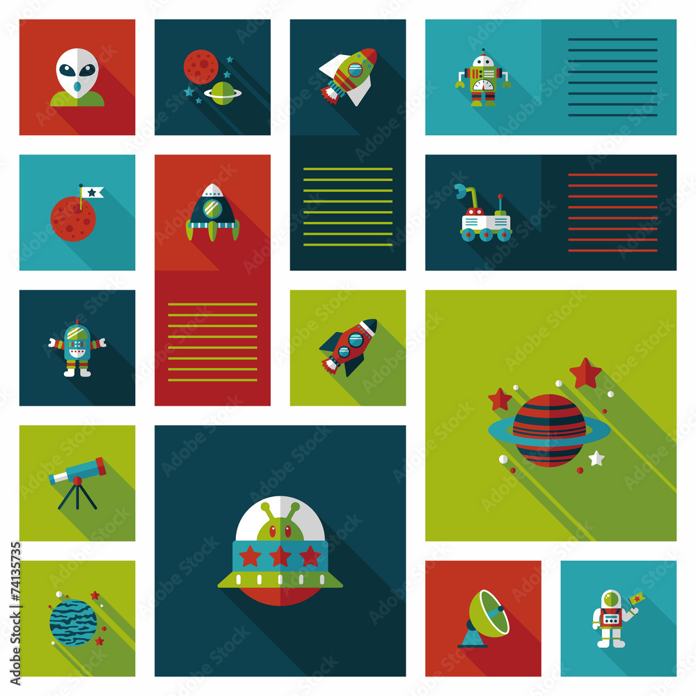 Space flat app ui background,eps10 Space flat app ui background,eps10