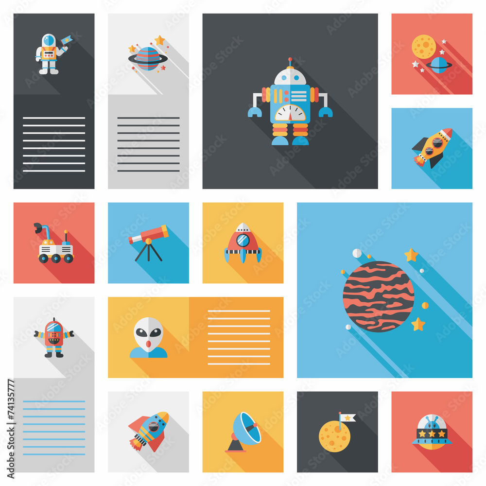 Space flat app ui background,eps10 Space flat app ui background,eps10
