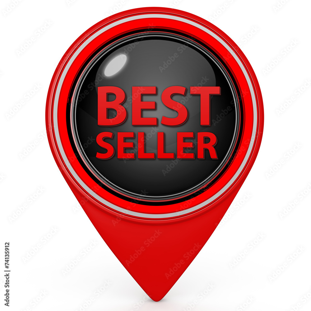 Best seller pointer icon on white background