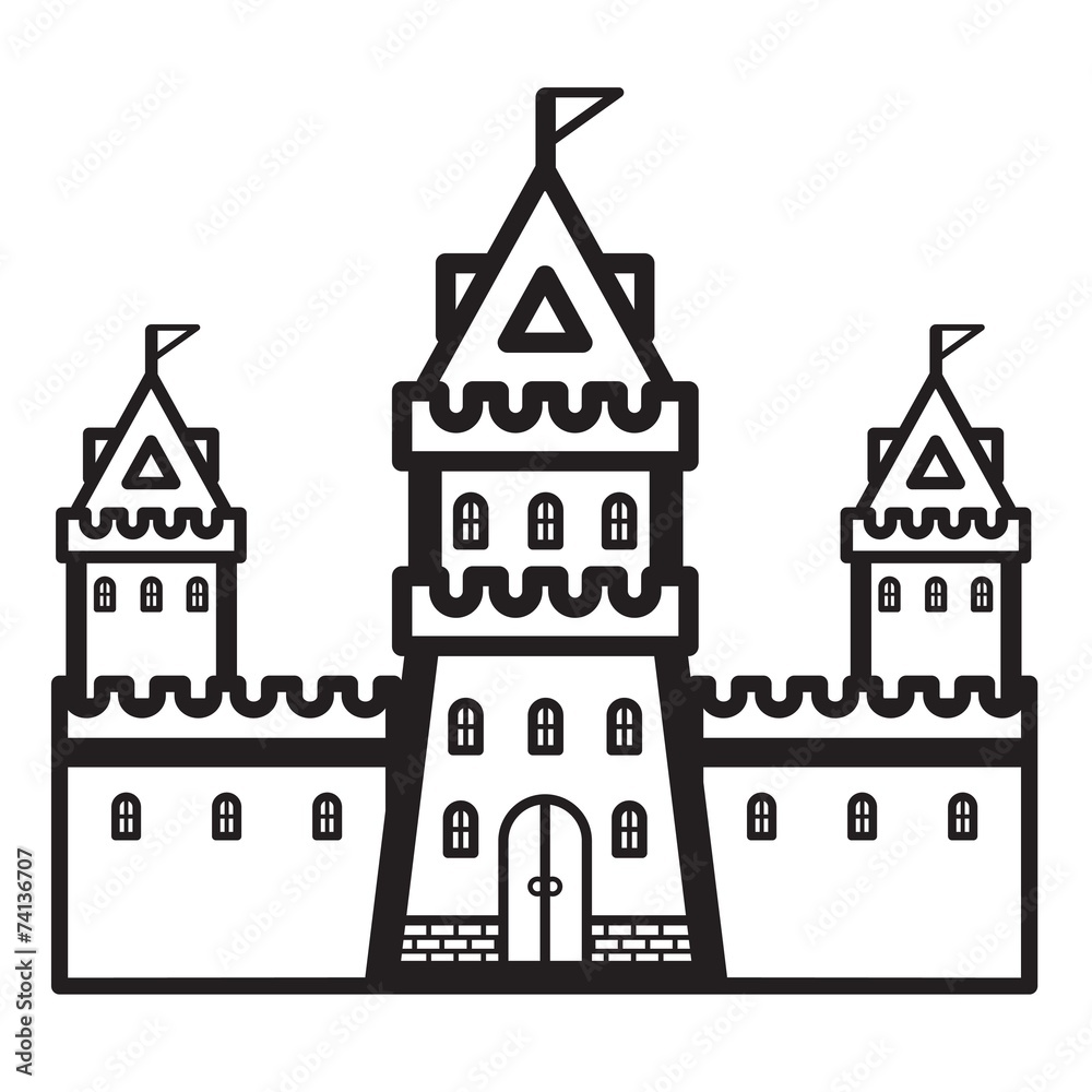 Fototapeta premium Castle Vintage Vector